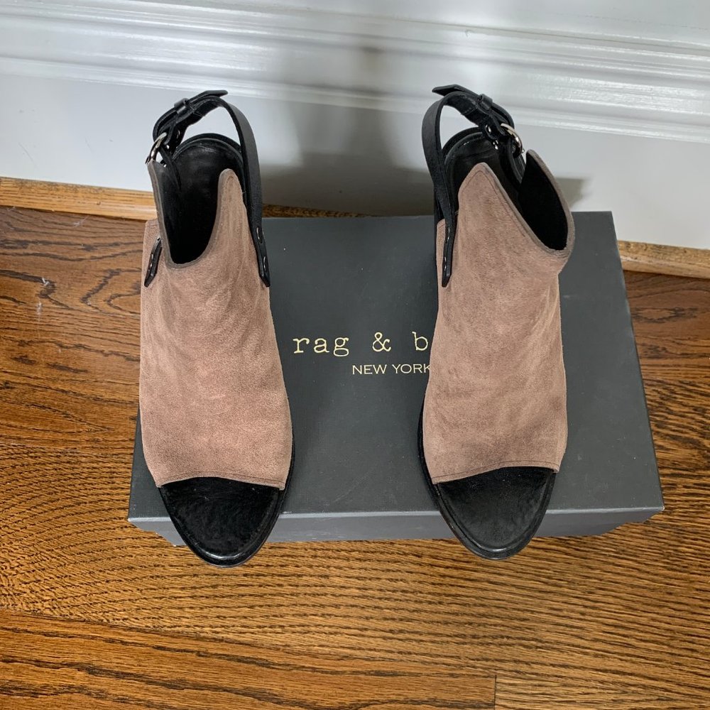 Rag & Bone Suede Open-Toe Booties - image 6